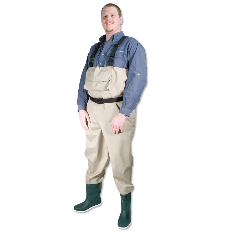 Streamside Liberty Breathable Chest Wader with PVC Boot Felt CG Emery