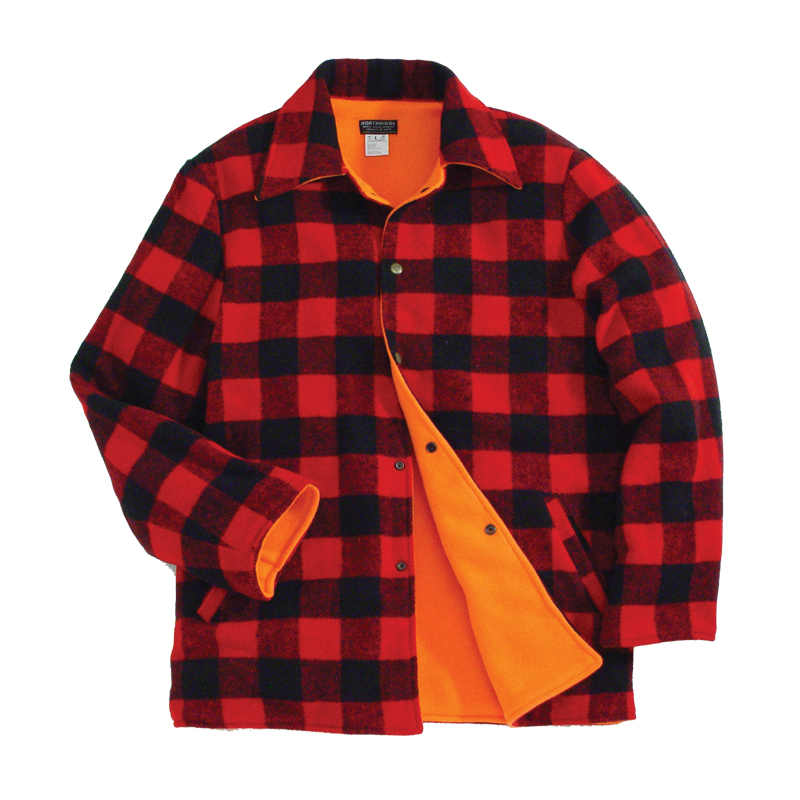 Canadian lumberjack reversible jacket blaze orange for hunting in