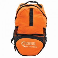 Backwoods 15 litre blaze orange waterproof hunting backpack with padded shoulder straps