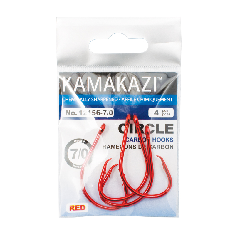 Fishing tackle hooks gear circle red carbon - CG Emery