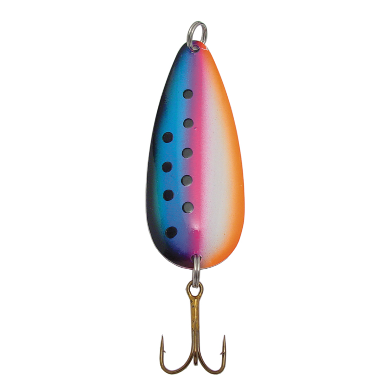 Fishing tackle gear lures fluorescent trophy spoons rainbow - CG Emery