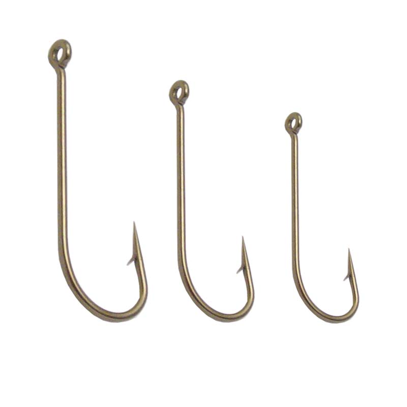 Fishing hooks tackle kirby bronze straight eye - CG Emery