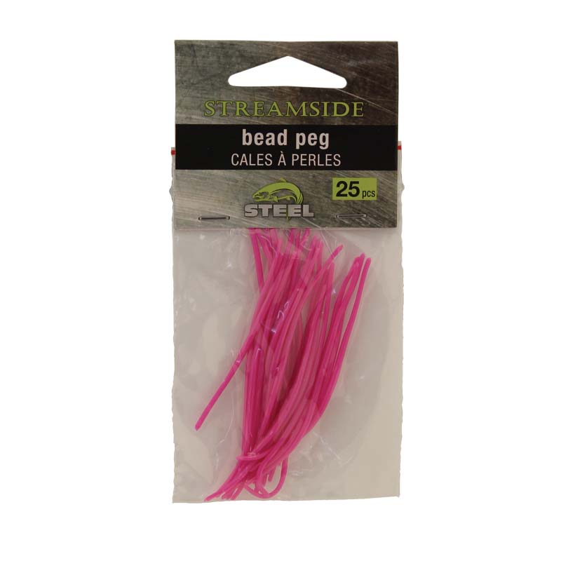Fishing bead pegs chartreuse pink clear - CG Emery