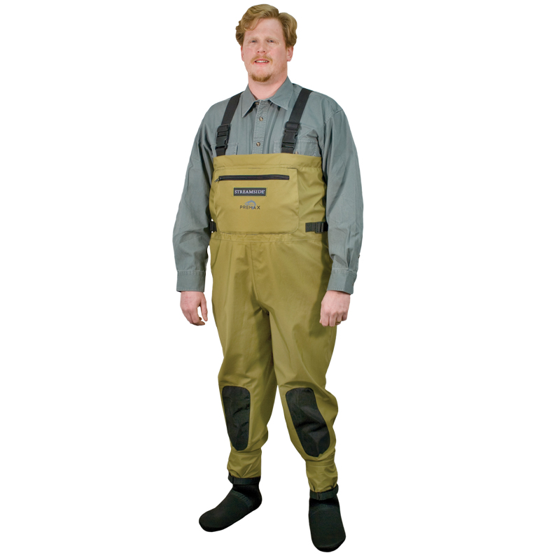Drryfsh Zip-Front Breathable Chest Fishing Waders Zippered Stockingfoot