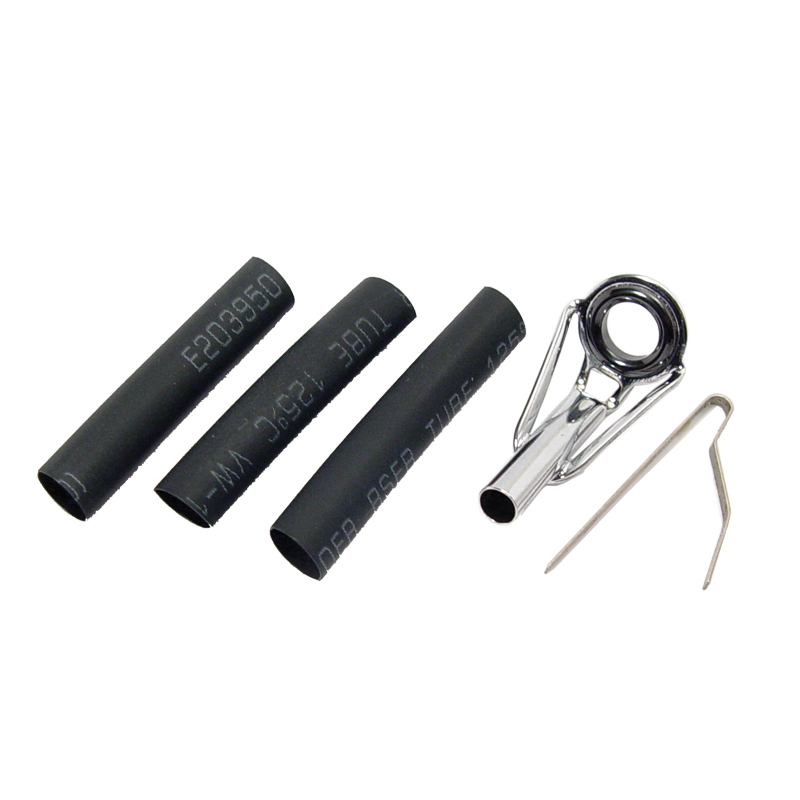 Fishing Rod Tip Repair Black Stainless Steel Large 65 Pieces Replacement Kit 