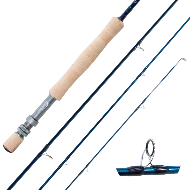 Fly fishing rod 4 piece lightweight SiC guides - CG Emery