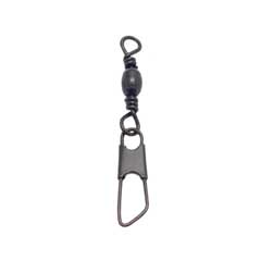 Compac Carded Black Barrel Swivels with Safety Snaps