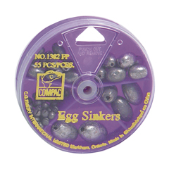 Fishing tackle sinkers egg frypan assorted sizes