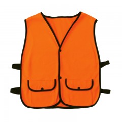 Hunting blaze safety fleece vest with pockets