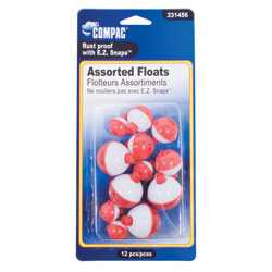 Fishing floats plastic bobbers assorted sizes red white