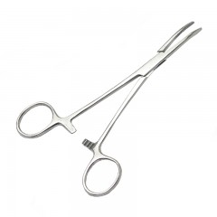 Fishing tackle gear equipment curved hemostat clamp