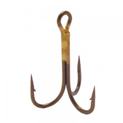 Fishing tackle hooks treble heavy duty bronze