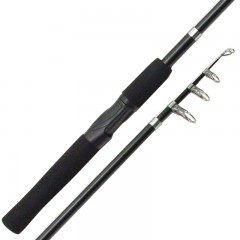 Fishing rod telescopic spinning EVA grips stainless steel guides
