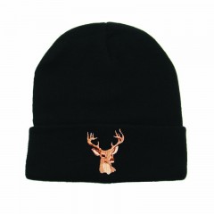 Backwoods Thinsulate black knit hunting touques with deer logo