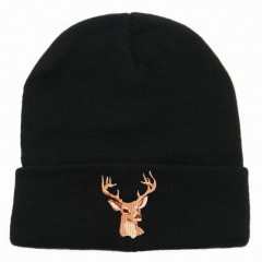 Backwoods Thinsulate black knit hunting touques with deer logo