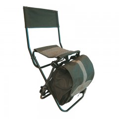 Backwoods polyester chair with a built in fold down backpack