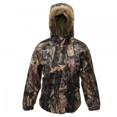 Womens hunting camo jacket fur lined hood