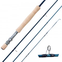 Fly fishing rod 4 piece lightweight SiC guides